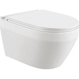 Унитаз подвесной безободковый Sole Aura с крышкой микролифт - фото 