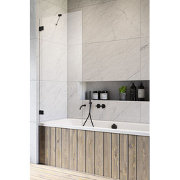 Шторка для ванны Radaway Essenza Pro Black PNJ II 80 см 10101080-54-01, черный/прозрачное - фото 