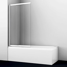 Шторка для ванны WasserKraft Main 100 см 41S02-100, хром/прозрачное - фото 