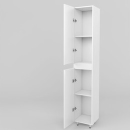 Пенал напольный Mirsant Next 340 35 см (универсальный) белый - фото 