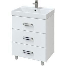 Тумба напольная с раковиной Mirsant Fuji 60 см с доводчиком, белый - фото 