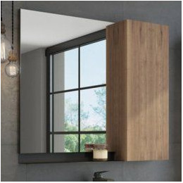 Зеркало-шкаф Comforty Кёльн 75 см, дуб тёмный - фото 