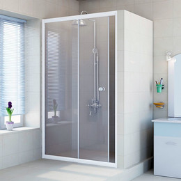 Душевая дверь Радомир Вита 110 см, белый/прозрачное - фото 