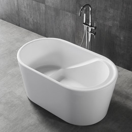 Ванна отдельностоящая сидячая Abber AB9277 130x75 см - фото 