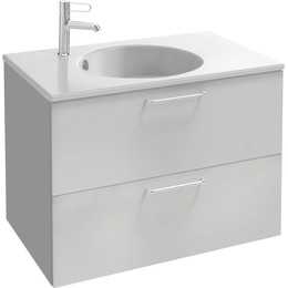 Тумба подвесная с раковиной Jacob Delafon Odeon Rive Gauche 80 см EB2522-R5-N18, белый - фото 