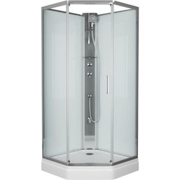 Душевая кабина Bravat Waterfall 90х90 см BC090.6100A, хром/прозрачное - фото 
