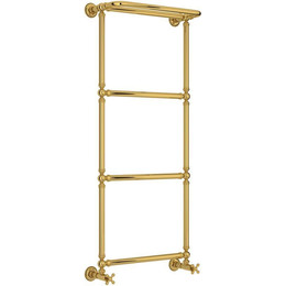 Полотенцесушитель водяной Сунержа Ренессанс 1386 с полкой П4 1250х500 мм 03-0281-1250, золото - фото 