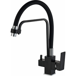 Смеситель для кухни Haiba HB76857, чёрный матовый - фото 