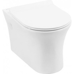 Унитаз подвесной Aquanet Rimless Roll-W CL-12249D 210766 с тонкой крышкой микролифт - фото 