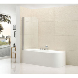 Шторка для ванны Cezares 80 см ECO-O-V-1-80/140-P-Cr-L, хром/матовое - фото 