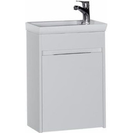 Тумба подвесная с раковиной Aquanet Дувр 45 см 182607, белый - фото 