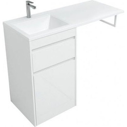 Тумба напольная с раковиной-столешницей Aquanet Токио 110 см 239289 L, белый - фото 