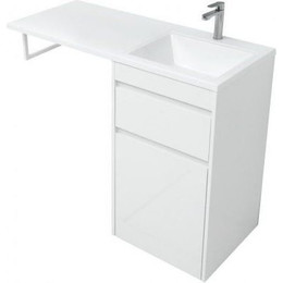 Тумба напольная с раковиной-столешницей Aquanet Токио 110 см 239289 R, белый - фото 