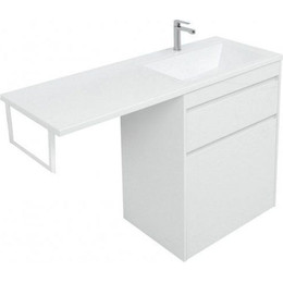 Тумба напольная с раковиной-столешницей Aquanet Токио 130 см 239291 R, белый - фото 