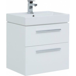 Тумба подвесная с раковиной Aquanet Nova 60 см 242279, белый, Цвет фасада: белый - фото 