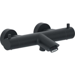 Смеситель для ванны с термостатом Paffoni Light LIQ022NO, чёрный матовый - фото 