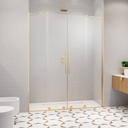 Душевая дверь Radaway Furo Gold DWD 130 см 10108363-09-01 (стекло 8 мм), золото/прозрачное - фото 