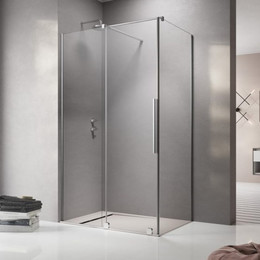 Душевое ограждение Radaway Furo KDJ 130х100 см L (стекло 8 мм), хром/прозрачное - фото 