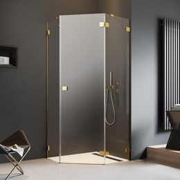 Душевое ограждение Radaway Essenza Pro Gold PTJ 100х100 см R, золото/прозрачное - фото 