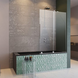 Шторка для ванны Radaway Furo PND II 100 см 10109538-01-01R (стекло 8 мм), хром/прозрачное - фото 