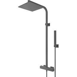 Душевая стойка с термостатом Paini Dax-R 84PZ689TH, черный матовый - фото 