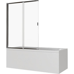 Шторка для ванны Bas Screen SL-100-C-B 1000х1400 мм, чёрный/прозрачное - фото 