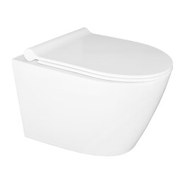 Унитаз подвесной безободковый Azario Nova AZ-2217 с крышкой микролифт - фото 