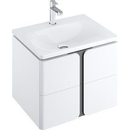 Тумба подвесная с раковиной Ravak Balance 600 X000001367, белый/графит - фото 