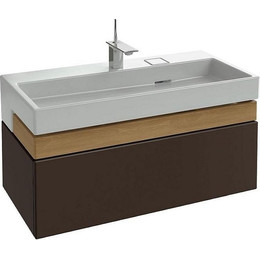 Тумба подвесная с раковиной Jacob Delafon Terrace 100 см EB1187-N23, коричневый - фото 