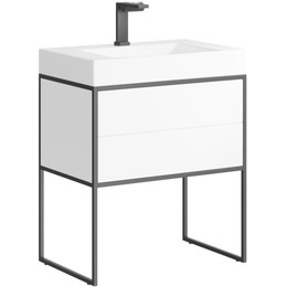 Тумба напольная с раковиной Aqwella Clarberg Logic 70 см LOG0107N - фото 