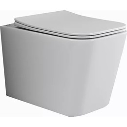 Унитаз подвесной безободковый Ceramicanova Cubic Rimless CN1806 с тонкой крышкой микролифт - фото 