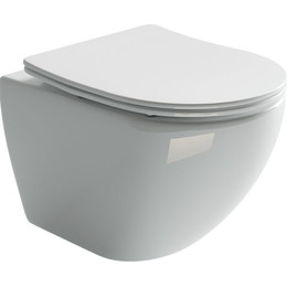 Унитаз подвесной безободковый Ceramicanova Metropol Rimless CN4002 с тонкой крышкой микролифт, Цвет производителя: белый - фото 