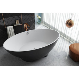 Ванна отдельностоящая Kolpa-San Tristan FS 196x117 см, белый/черный - фото 