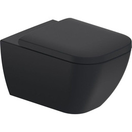 Унитаз подвесной Duravit Happy D.2 Rimless 2222098900, антрацит матовый - фото 