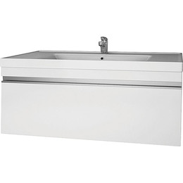 Тумба подвесная с раковиной Dreja Grace 90 см 99.0903, белый глянец - фото 