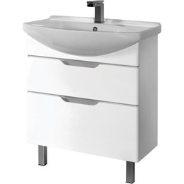 Тумба напольная с раковиной Dreja Laguna Plus 85 см 99.0107, белый глянец - фото 