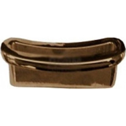 Декоративная накладка на отверстие перелива для ванны изогнутое BelBagno BB39-TC-BRN, бронза - фото 