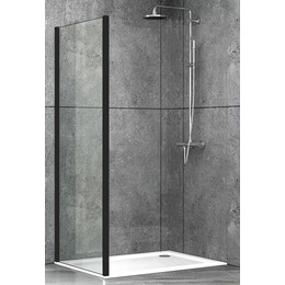 Боковая стенка Abber Schwarzer Diamant 80 см S80B, черный/прозрачное - фото 