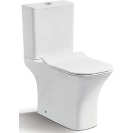 Унитаз-компакт CeramaLux Rimless 1215-P с крышкой микролифт - фото 