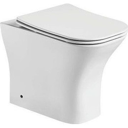 Унитаз приставной CeramaLux Rimless 215D с крышкой микролифт - фото 