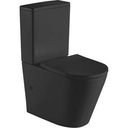 Унитаз-компакт CeramaLux Rimless 2179MB с крышкой микролифт, черный матовый, Цвет производителя: чёрный матовый - фото 