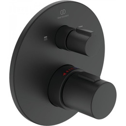 Смеситель для ванны с термостатом Ideal Standard Silk Black Ceratherm Т100 A5814XG, черный матовый - фото 