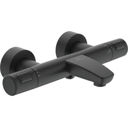 Смеситель для ванны с термостатом Ideal Standard Silk Black Ceratherm T25 A7544XG, черный матовый - фото 