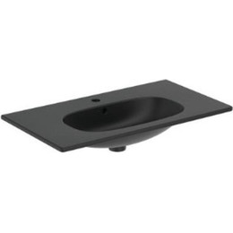 Раковина подвесная Ideal Standard Silk Black Tesi Vanity 80 см T3509V3, черный матовый - фото 