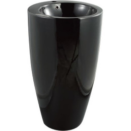 Раковина напольная CeramaLux N 49 см B133B, черный глянцевый - фото 