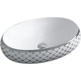 Раковина-чаша CeramaLux NC 59 см 262, белый/серый - фото 