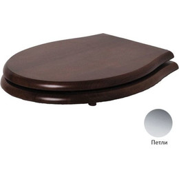 Сиденье с крышкой для унитаза Azzurra Giunone-Jubilaeum микролифт 1800NM/F noce/cr, цвет дерево (петли хром) - фото 