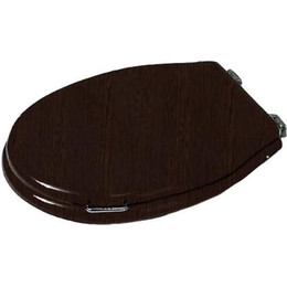 Сиденье с крышкой для унитаза Simas Lante микролифт, цвет дерево LA008noce/cr (петли хром) - фото 