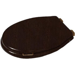 Сиденье с крышкой для унитаза Simas Lante микролифт, цвет дерево LA009noce/br (петли бронза) - фото 