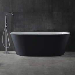 Ванна акриловая Abber AB9216-1.7MB 170x80 см, черный матовый - фото 